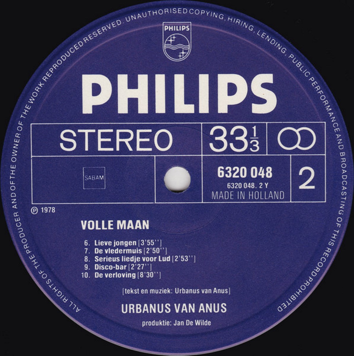 Meestal Bloesem als je kunt Urbanus Van Anus Volle Maan : LP B | CD Covers | Cover Century | Over  500.000 Album Art covers for free